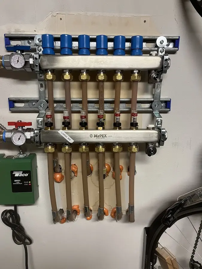 Plumber performing Gas Leak Detection at a residential property in La Salle